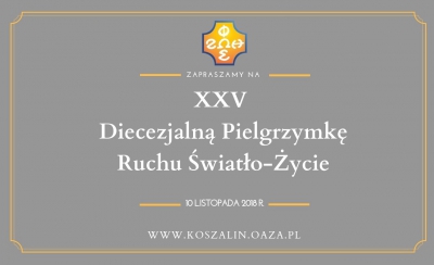 Transmisja 10 listopada 2018 g. 15:00 - XXV Diecezjalna Pielgrzymka Ruchu Światło-Życie